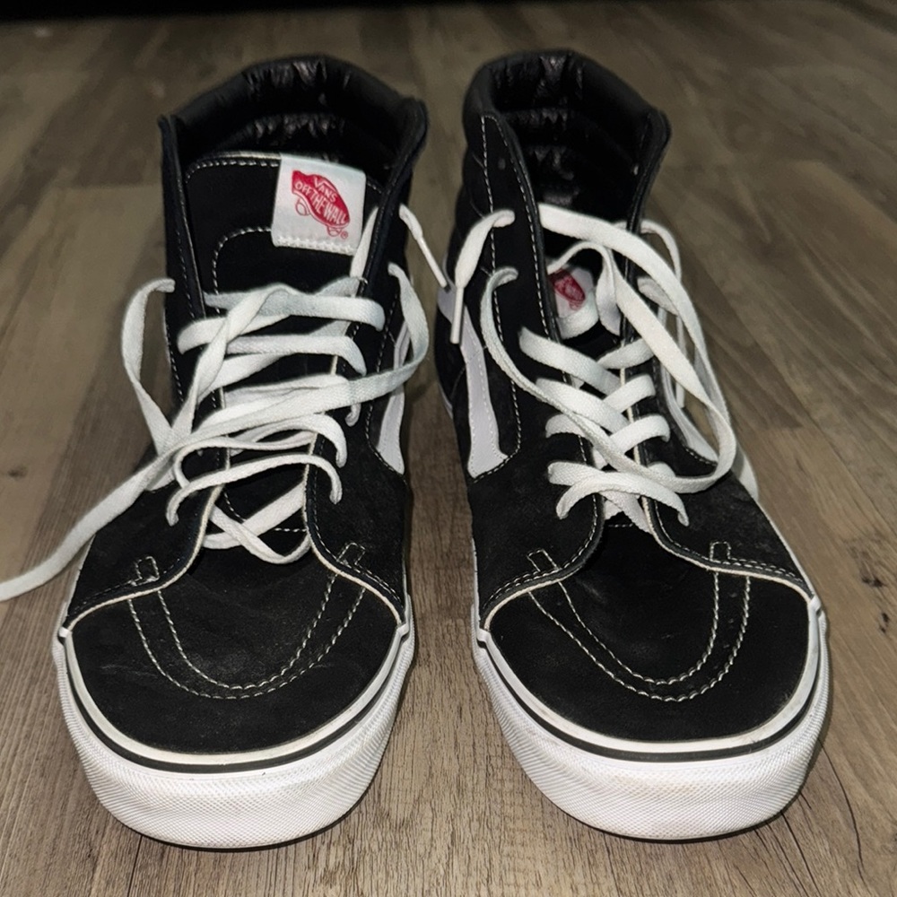 Vans Black and White High-Top Sneakers